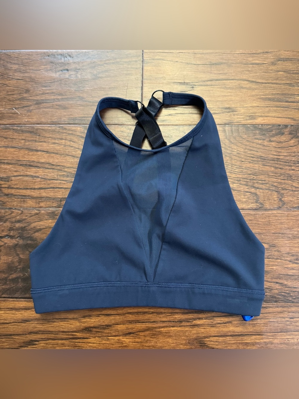 Kit and Ace navy blue mesh sports bra